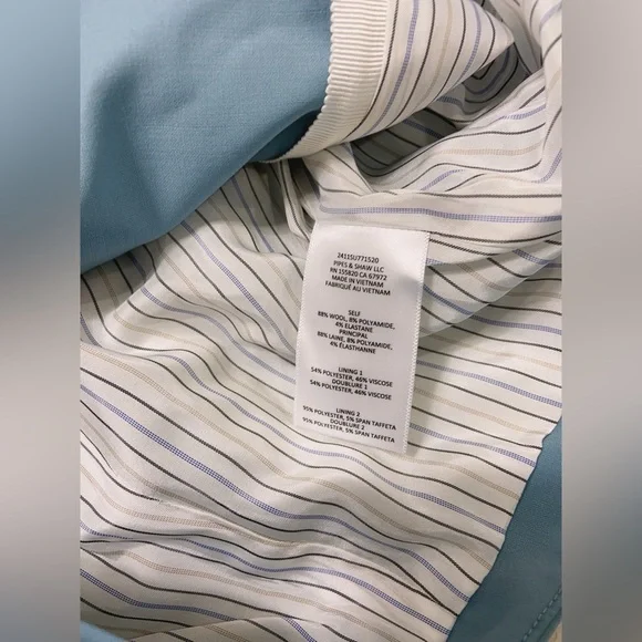 NWT $648 Veronica Beard Hosanna Virgin Wool Blend Dickey Jacket Sea Glass - Picture 9 of 10